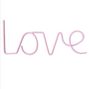 Pink Metal “Love” Sign